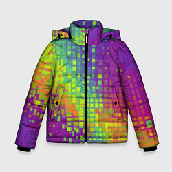 Зимняя куртка для мальчика Разноцветные пиксели
