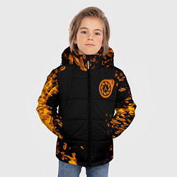 Куртка зимняя для мальчика Half life orange splash city 17, цвет: 3D-черный — фото 2