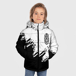 Куртка зимняя для мальчика Juventus black sport texture, цвет: 3D-светло-серый — фото 2