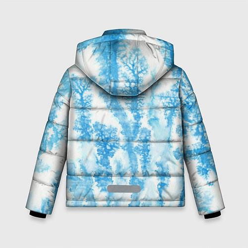 Зимняя куртка для мальчика Морозный узор акварель / 3D-Светло-серый – фото 2