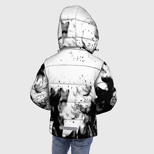 Зимняя куртка для мальчика Assassins Creed fire / 3D-Светло-серый – фото 4