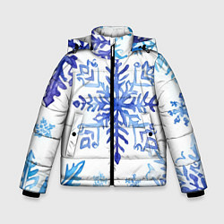 Куртка зимняя для мальчика Снежинки падают, цвет: 3D-светло-серый