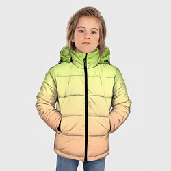 Куртка зимняя для мальчика Персиково-салатный градиент, цвет: 3D-красный — фото 2