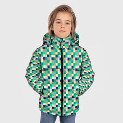 Куртка зимняя для мальчика Жёлто-зелёный пискели, цвет: 3D-черный — фото 2