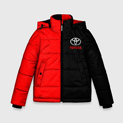 Куртка зимняя для мальчика Toyota car красно чёрный, цвет: 3D-красный