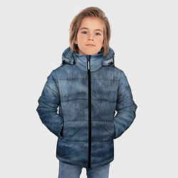 Куртка зимняя для мальчика Старая джинса, цвет: 3D-черный — фото 2