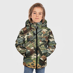 Куртка зимняя для мальчика Контр Страйк - милитари стиль, цвет: 3D-красный — фото 2