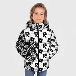 Куртка зимняя для мальчика Roblox pattern game black, цвет: 3D-светло-серый — фото 2