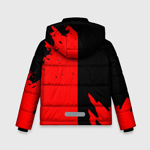 Зимняя куртка для мальчика Белоруссия краски текстура / 3D-Красный – фото 2