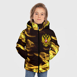 Куртка зимняя для мальчика Имперская Россия желтый огонь, цвет: 3D-светло-серый — фото 2