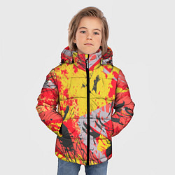 Куртка зимняя для мальчика Abstractionism pattern, цвет: 3D-красный — фото 2