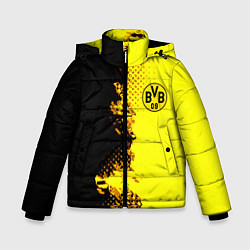 Куртка зимняя для мальчика Borussia fc sport краски, цвет: 3D-светло-серый