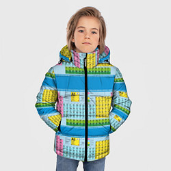 Куртка зимняя для мальчика Узор из таблицы Менделеева, цвет: 3D-черный — фото 2