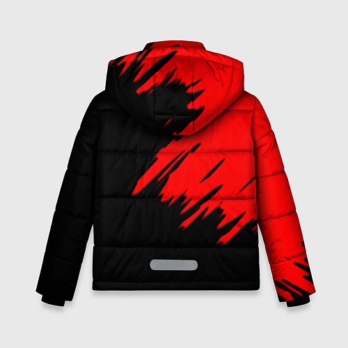 Зимняя куртка для мальчика БССР текстура краски / 3D-Красный – фото 2