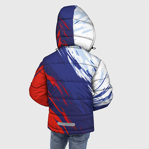 Зимняя куртка для мальчика Россия Sport брызги красок триколор / 3D-Светло-серый – фото 4