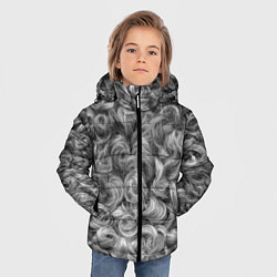 Куртка зимняя для мальчика Кудрявая шерсть баранов, цвет: 3D-черный — фото 2