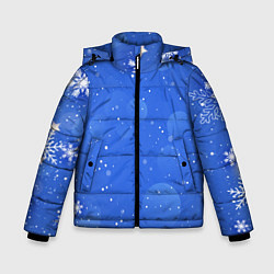 Куртка зимняя для мальчика Снежный паттерн, цвет: 3D-светло-серый