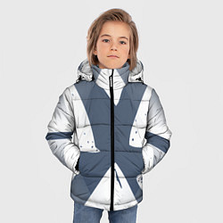 Куртка зимняя для мальчика Абстрактный геометрический узор, цвет: 3D-черный — фото 2
