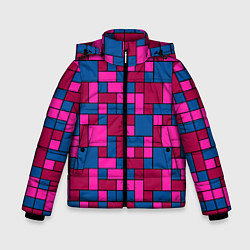 Куртка зимняя для мальчика Геометрические цветные фигуры, цвет: 3D-красный