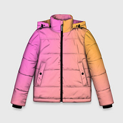 Зимняя куртка для мальчика Розово-желтый градиент