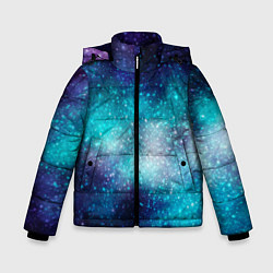Куртка зимняя для мальчика Космические туманности, цвет: 3D-красный