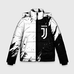 Куртка зимняя для мальчика Juventus краски чёрнобелые, цвет: 3D-черный