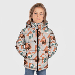 Куртка зимняя для мальчика Геометрические фигуры: абстракция, цвет: 3D-красный — фото 2