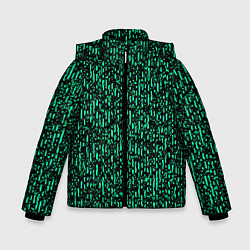 Зимняя куртка для мальчика Абстрактный полосатый зелёный