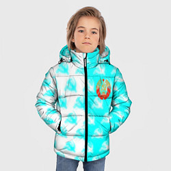Куртка зимняя для мальчика СССР текстура паттерн, цвет: 3D-красный — фото 2