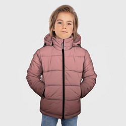 Куртка зимняя для мальчика Пыльно-розовый градиент, цвет: 3D-черный — фото 2