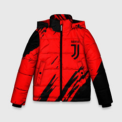 Куртка зимняя для мальчика Juventus краски спорт фк, цвет: 3D-черный