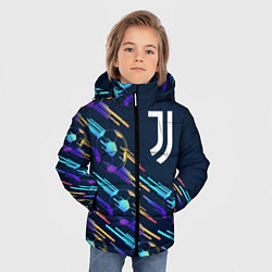 Куртка зимняя для мальчика Juventus градиентные мячи, цвет: 3D-черный — фото 2