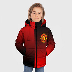 Куртка зимняя для мальчика Манчестер Юнайтед градиент спорт, цвет: 3D-красный — фото 2