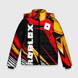 Куртка зимняя для мальчика Роблокс - спортивная абстрация, цвет: 3D-черный
