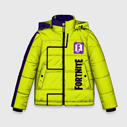 Куртка зимняя для мальчика Fortnite logo yellow game, цвет: 3D-красный