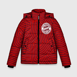 Куртка зимняя для мальчика Bayern отпечатки, цвет: 3D-красный