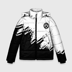 Куртка зимняя для мальчика Borussia sport краски, цвет: 3D-черный