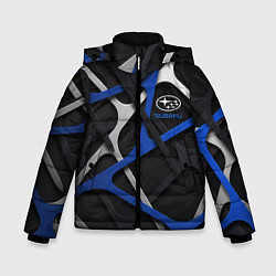 Куртка зимняя для мальчика Subaru - 3D texture, цвет: 3D-черный