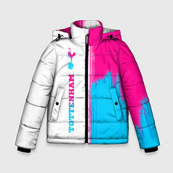 Зимняя куртка для мальчика Tottenham neon gradient style по-вертикали