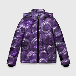 Зимняя куртка для мальчика Фиолетовые пузыри
