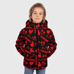 Куртка зимняя для мальчика Fortnite pattern logo marshmello, цвет: 3D-черный — фото 2