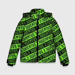 Куртка зимняя для мальчика Juventus green pattern sport, цвет: 3D-светло-серый