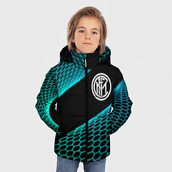 Куртка зимняя для мальчика Inter football net, цвет: 3D-черный — фото 2