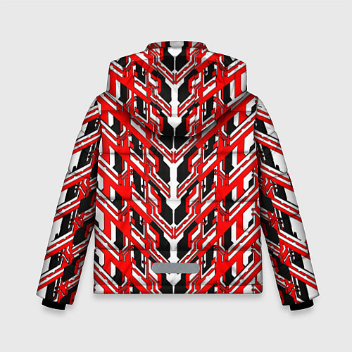 Зимняя куртка для мальчика Красная техно броня / 3D-Красный – фото 2