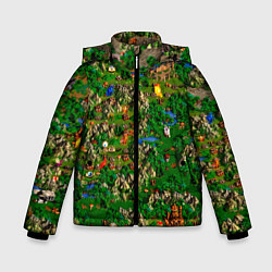 Куртка зимняя для мальчика Карта из Героев 3, цвет: 3D-черный
