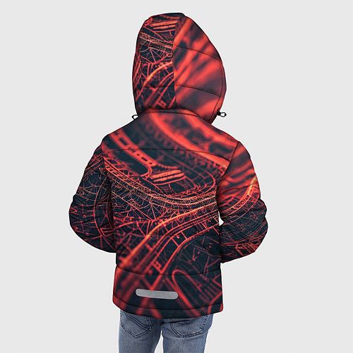 Зимняя куртка для мальчика Раскаленные нити / 3D-Светло-серый – фото 4