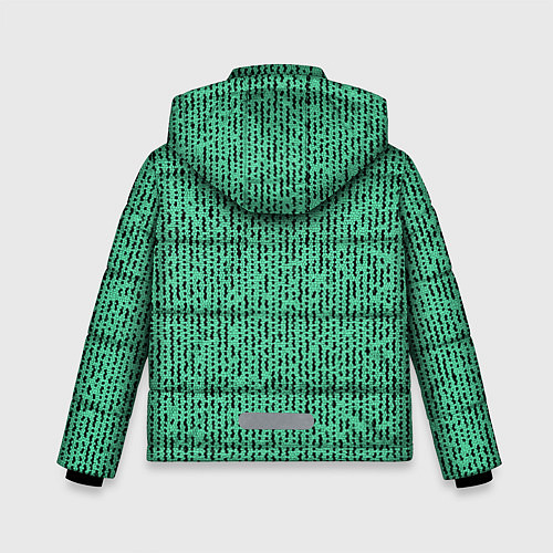 Зимняя куртка для мальчика Мозаика нефритовый зелёный / 3D-Светло-серый – фото 2
