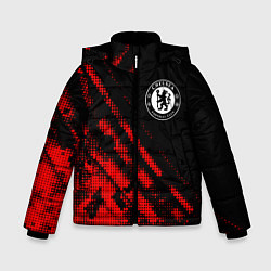 Куртка зимняя для мальчика Chelsea sport grunge, цвет: 3D-красный