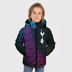 Куртка зимняя для мальчика Tottenham футбольная сетка, цвет: 3D-черный — фото 2