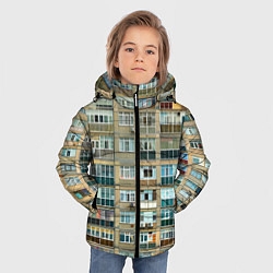 Куртка зимняя для мальчика Панельный дом, цвет: 3D-черный — фото 2